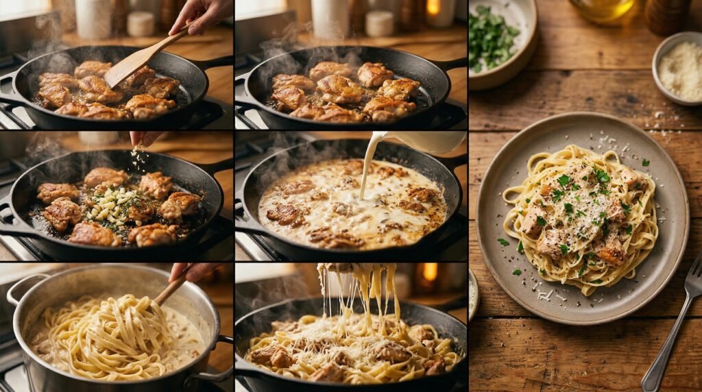 Creamy Garlic Chicken Pasta