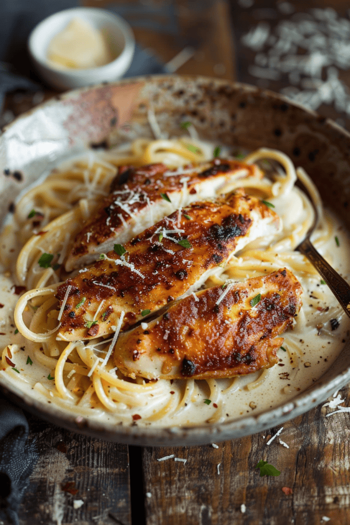 garlic butter chicken pasta recipe