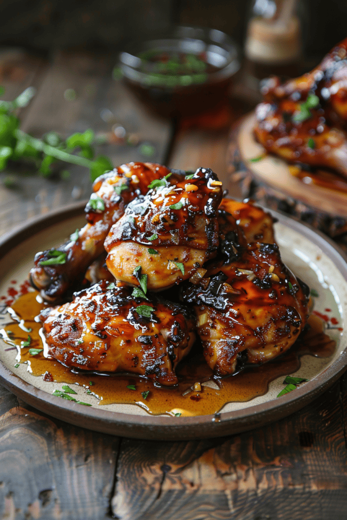 honey garlic chicken with sticky honey garlic sauce