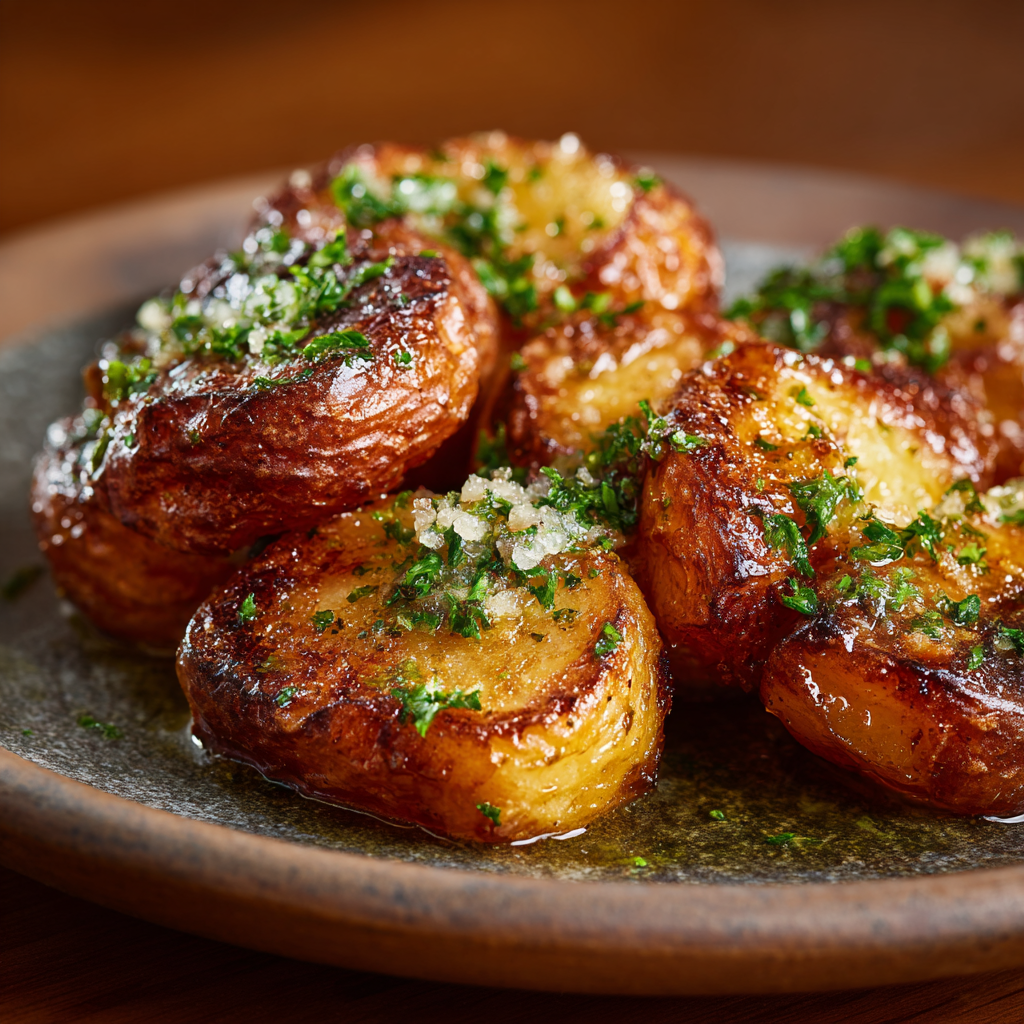 crispy smashed potatoes golden and crunchy