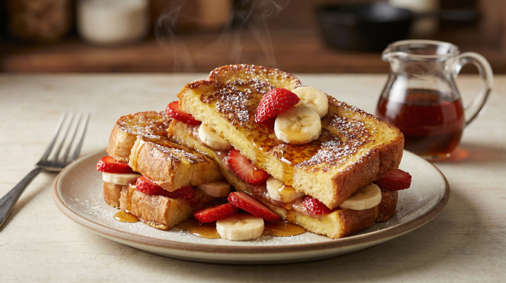 Delicious French toast with berries